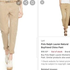 RL POLO BOYFRIEND CHINOS. SIZE 8.